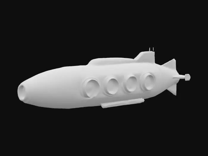 3D model for #ocean#, submarine under sea