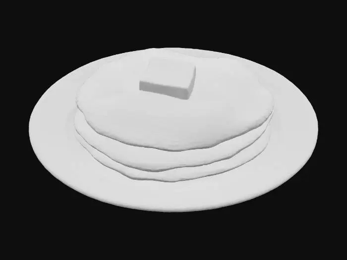 3D model for Stack of Pancakes, #food#