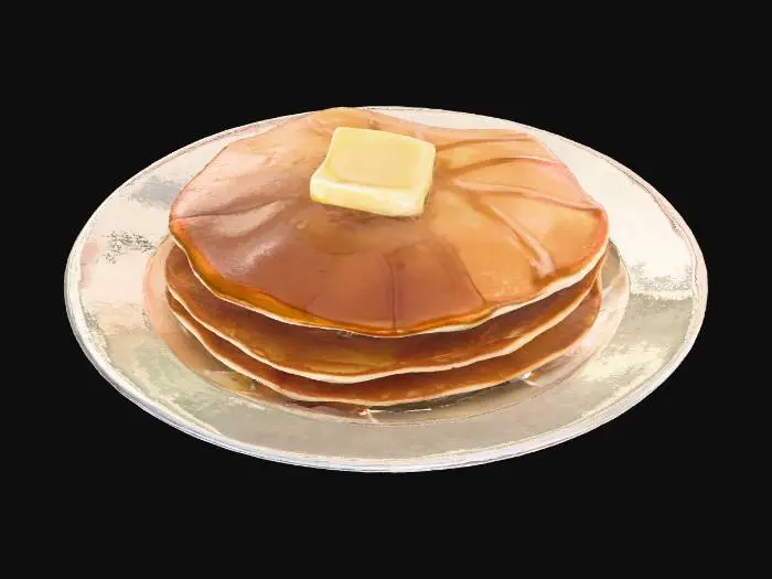 3D model for Stack of Pancakes, #food#