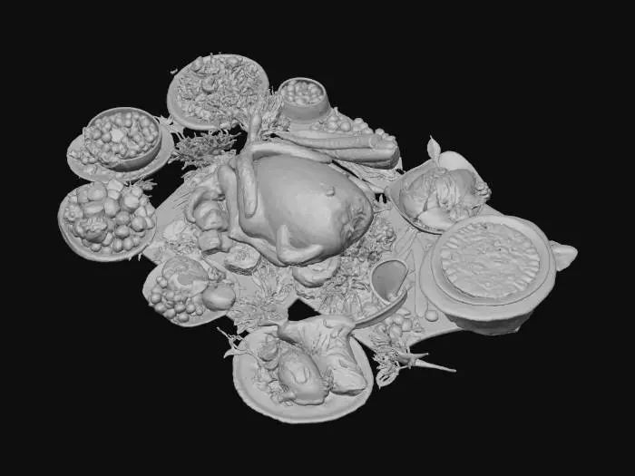 3D model for Thanksgiving Feast, #Thanksgiving#