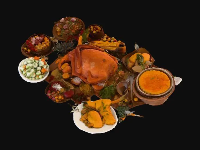 3D model for Thanksgiving Feast, #Thanksgiving#