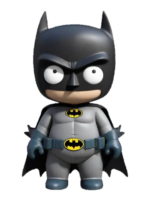 Create a full-body 3D model of Batman in South Park style. The model should… - Neutralpose 3D model, vytvořený pomocí AI