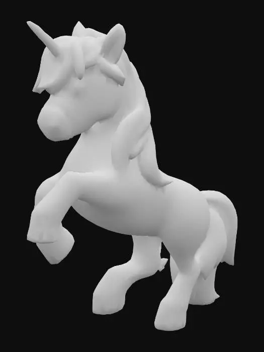 3D model for Rainbow Unicorn, #PBR#
