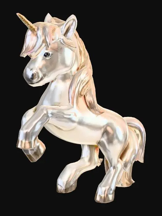 3D model for Rainbow Unicorn, #PBR#