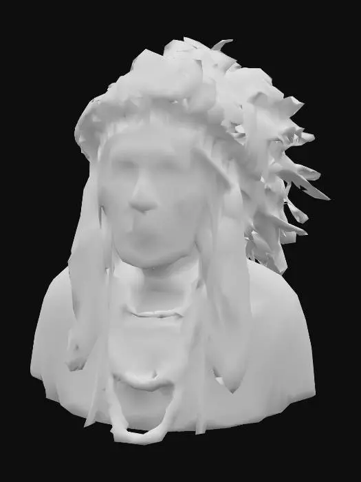 3D model for Elder in Traditional Headdress