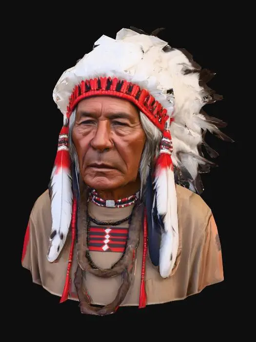 3D model for Elder in Traditional Headdress