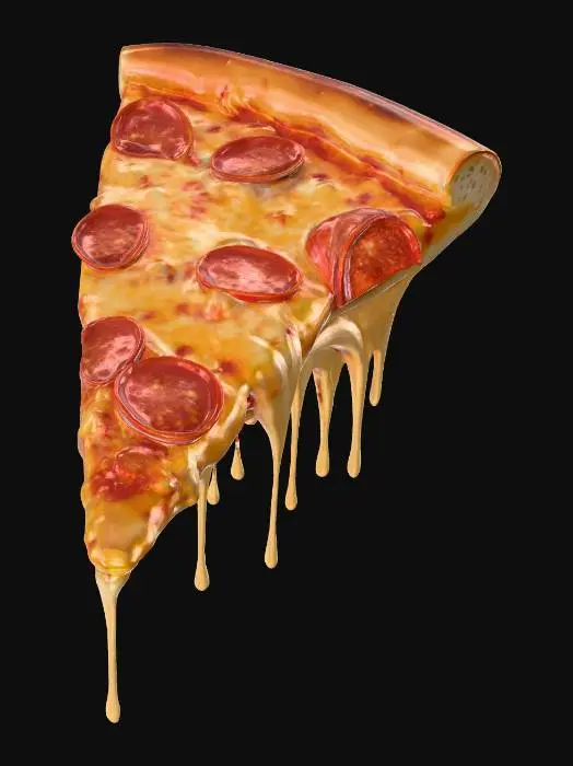 3D model for Pepperoni Delight Pizza, #food#