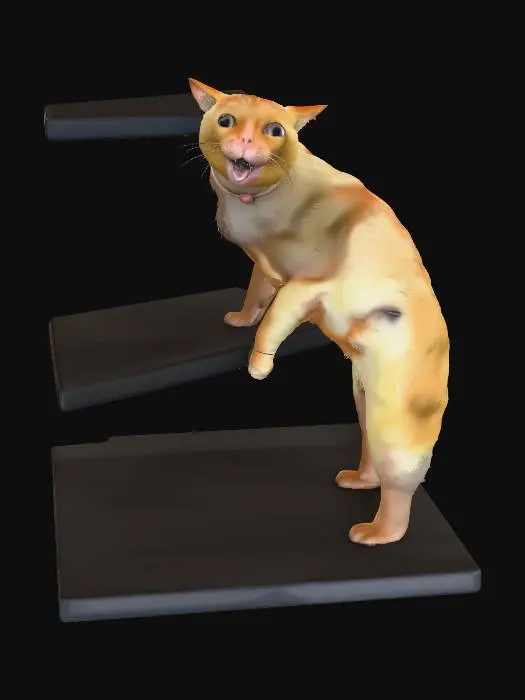 3D model for Cat on Stairs