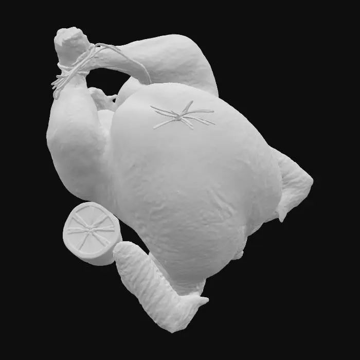 3D model for Roasted Chicken, #food#