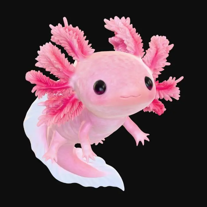 3D model for Bubblegum Axolotl
