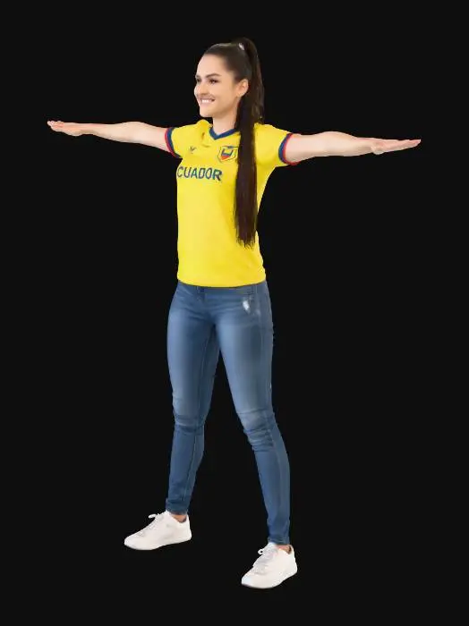 3D model for Ecuador Fan Pose