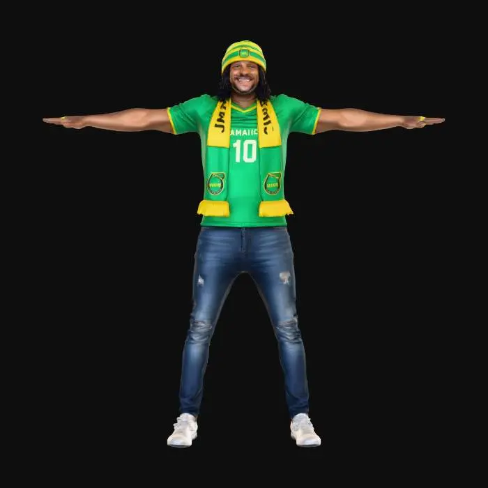 3D model for Jamaican Pride Fan