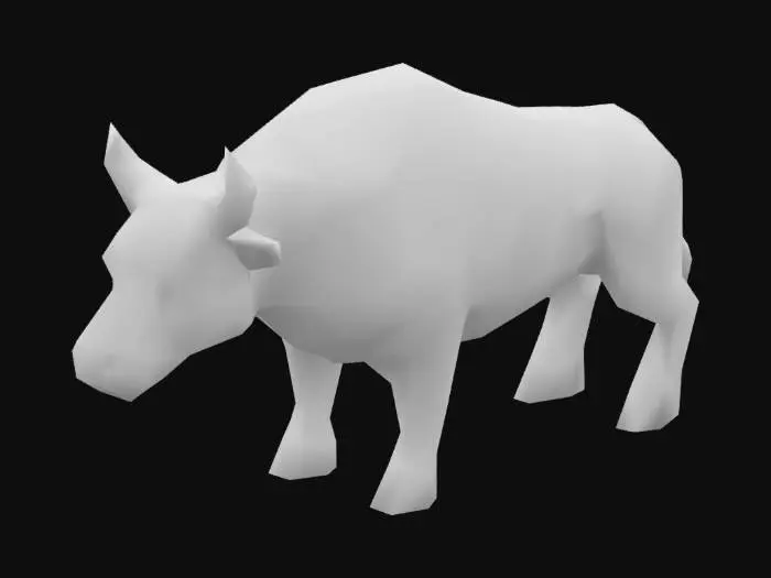 3D model for Bull Polygon Art
