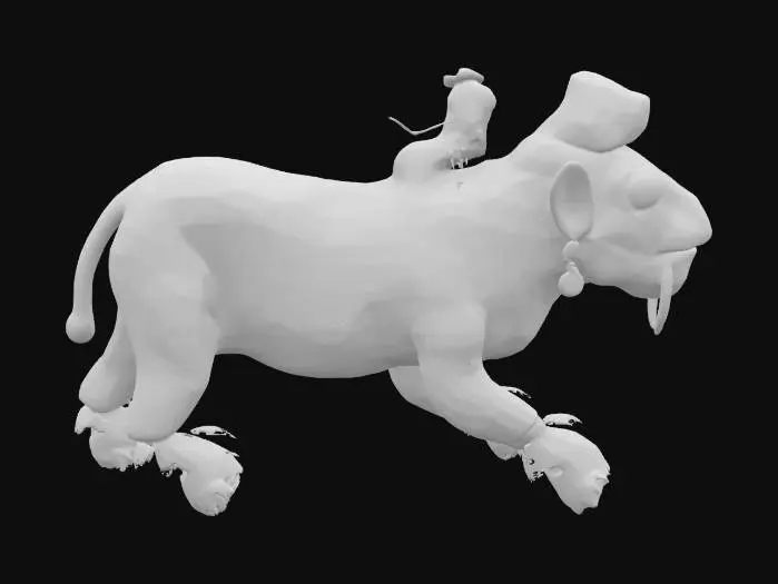 3D model for [Ukraine] Primachenko Whimsical Tiger Ride, #AroundTheWorld#