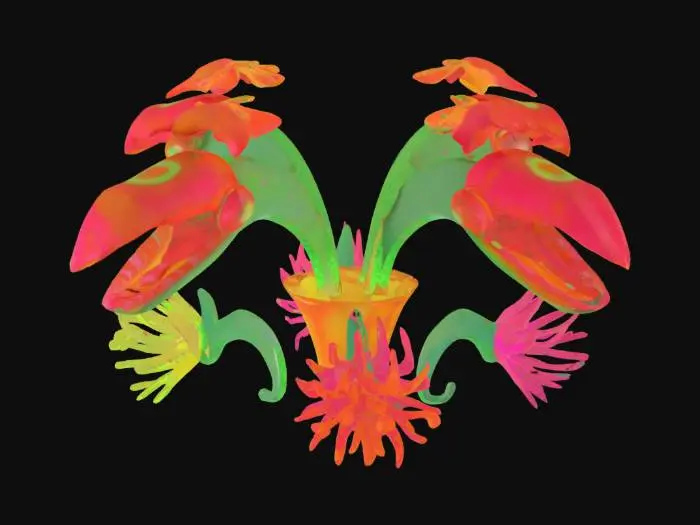 3D model for [Ukraine] Primachenko Carnivorous Bloom Fiesta, #AroundTheWorld#