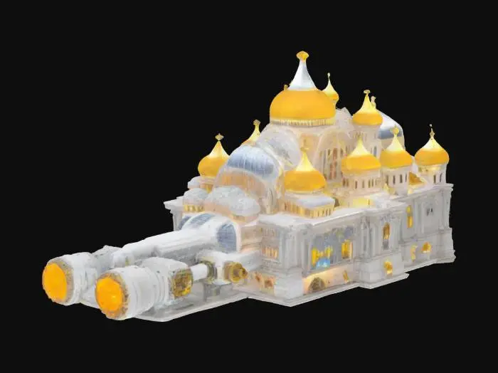 3D model for [Ukraine] St. Sophia's Cathedral in Kyiv as a cosmic starship #AroundTheWorld#