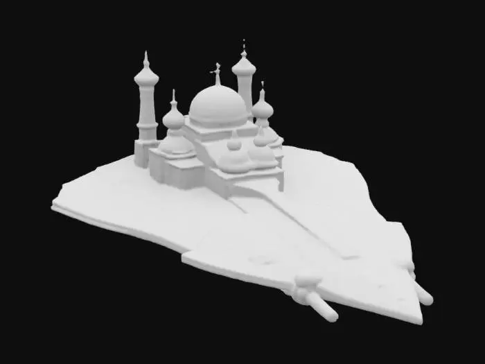 3D model for [Ukraine] St. Sophia's Cathedral in Kyiv as a cosmic starship #AroundTheWorld#