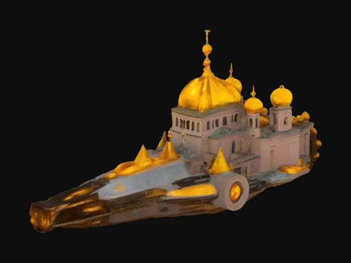 3D model for [Ukraine] St. Sophia's Cathedral in Kyiv as a cosmic starship #AroundTheWorld#