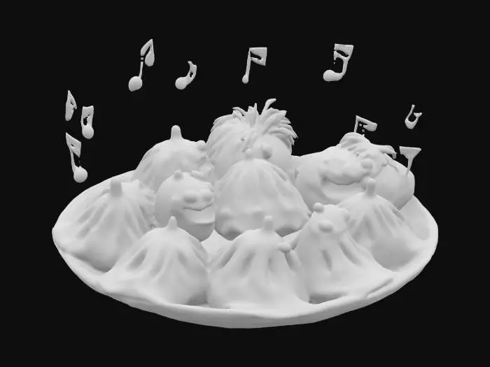 3D model for [Ukraine] Полтавські галушки, що співають, #AroundTheWorld#