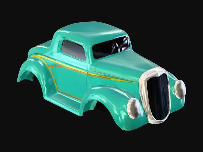 3D model for Turquoise Vintage Roadster