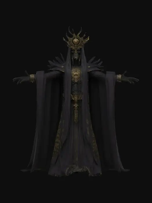 3D model for A most terrible emperor in the universe. CHaracter, T-pose, highly detailed.
