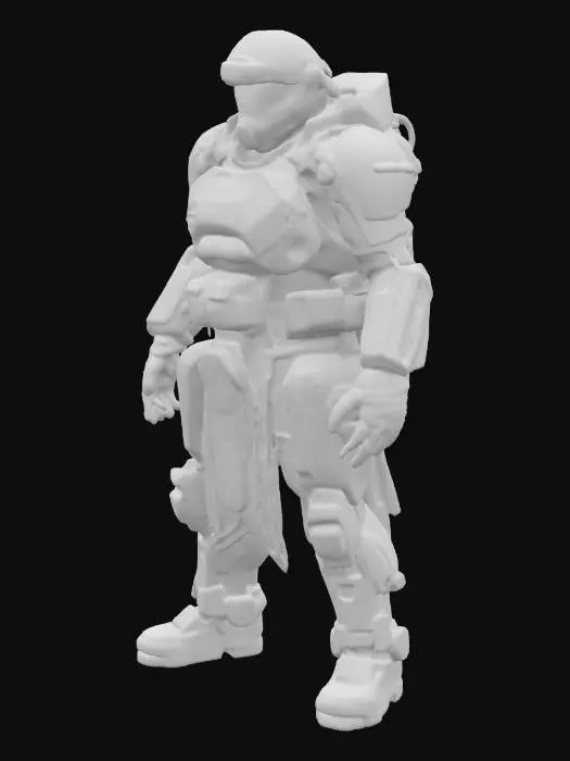 3D model for [Ukraine] Український воїн - кіборг, що захищає пошкоджений аеропорт Донецька #AroundTheWorld#