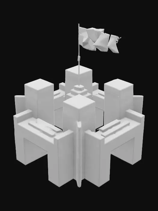 3D model for [Ukraine] Fortress Puzzle, Kharkiv concrete iron, #AroundTheWorld#