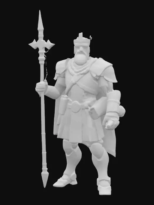 3D model for [Ukraine] Український гетьман Богдан Хмельницький у вигляді металевого робота з майбутнього. Обличчя схоже на історичну людину, в руках гетьманська булава. Портрет #AroundTheWorld#