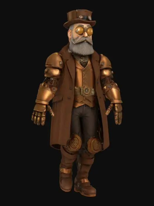 3D model for [Ukraine] Mykhailo Hrooshevskii, Steampunk Gentleman, #AroundTheWorld#