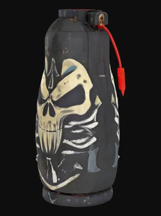 3D model for [Russia] Deadly scary matryoshka in shabe of avia-bomb. Skull face. in  #AroundTheWorld#