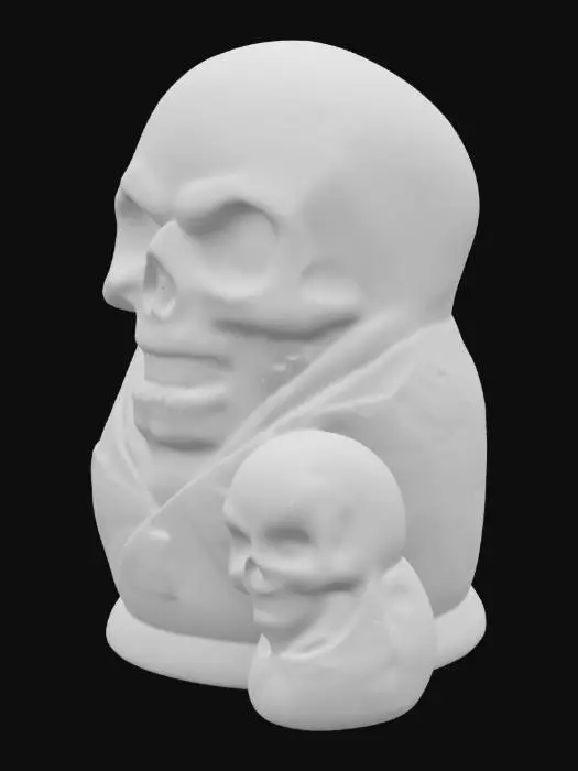 3D model for [Russia] Deadly scary matryoshka in shabe of avia-bomb. Skull face. in  #AroundTheWorld#