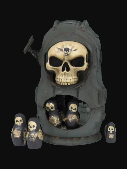 3D model for [Russia] Deadly scary matryoshka in shabe of avia-bomb. Skull face. in  #AroundTheWorld#