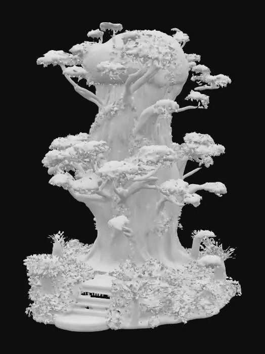 3D model for fantactic living building, biological house