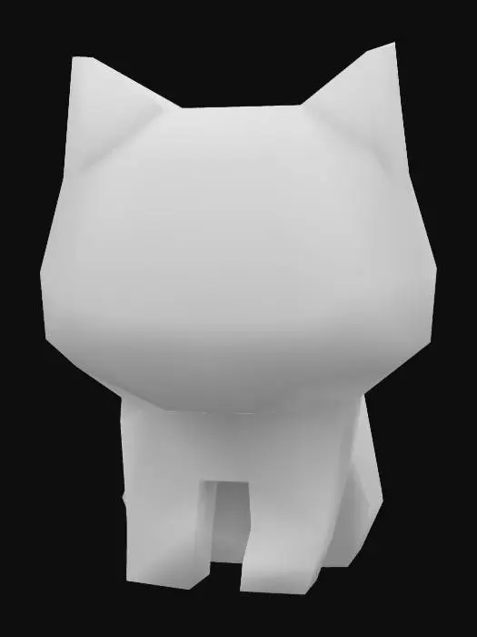 3D model for Happy Kitty Illustration