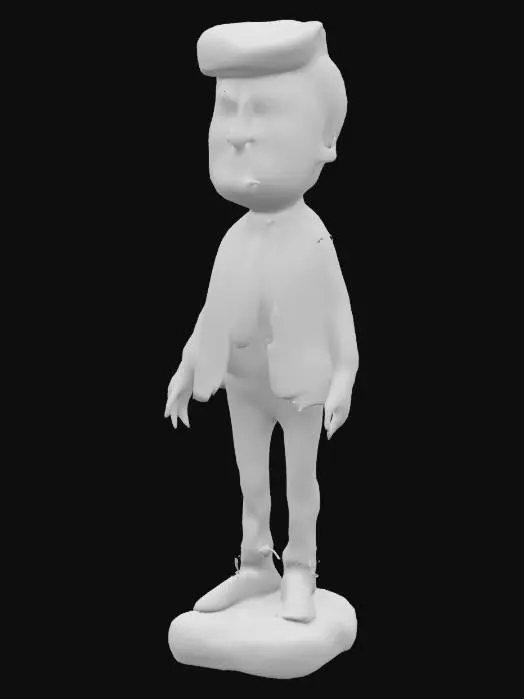 3D model for Dead Donald Trump with a rock tied to his feet, at the bottom of the ocean, #ocean# scene