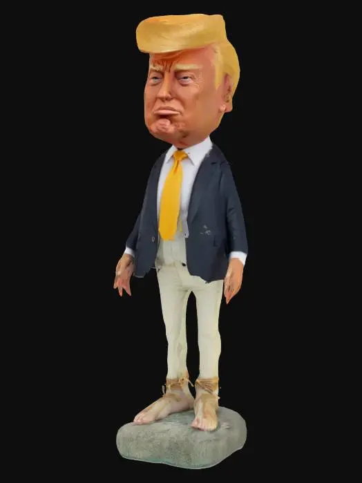 3D model for Dead Donald Trump with a rock tied to his feet, at the bottom of the ocean, #ocean# scene