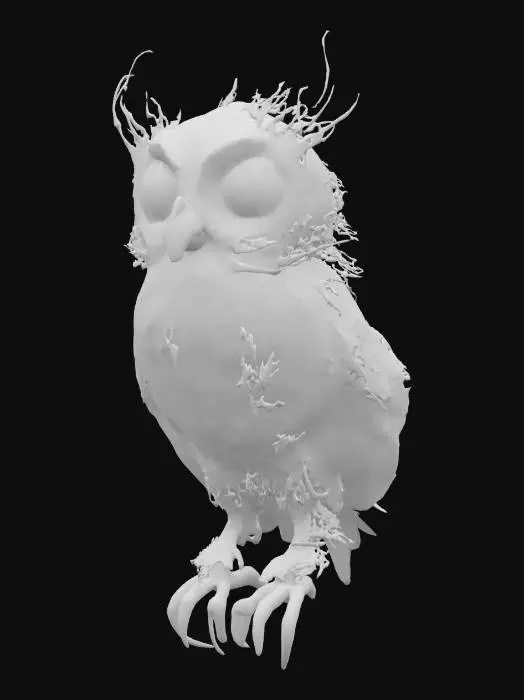 3D model for Whimsical Owl Sketch, #SketchTo3D#