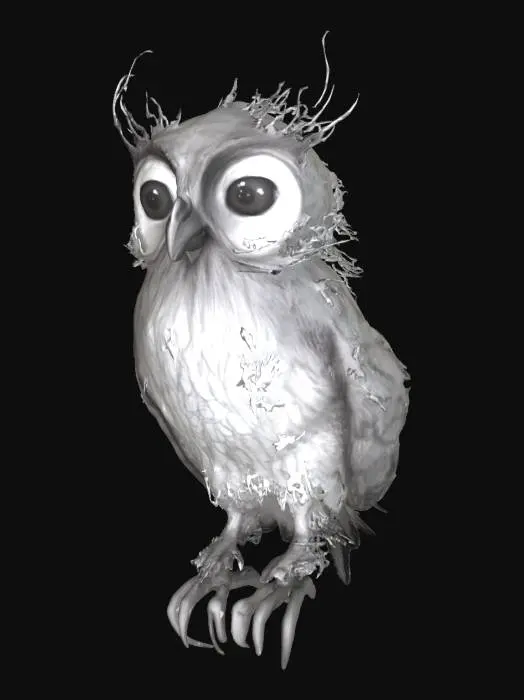 3D model for Whimsical Owl Sketch, #SketchTo3D#