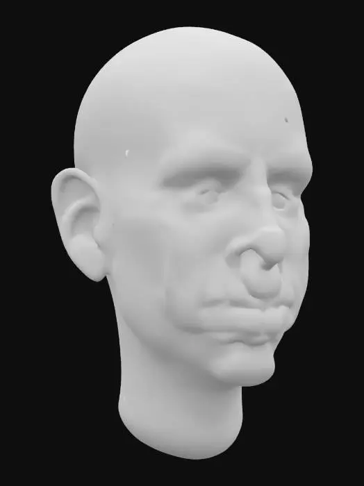 3D model for Pensive Portrait, #SketchTo3D#