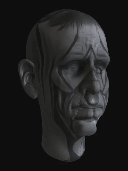 3D model for Pensive Portrait, #SketchTo3D#