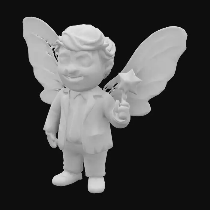3D model for #fairy# Donald Trump as a fairy - a funny cartoon character 