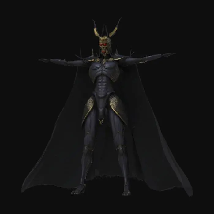 3D model for A most terrible emperor in the universe. CHaracter, T-pose, highly detailed.