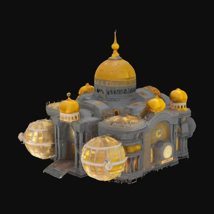 3D model for [Ukraine] St. Sophia's Cathedral in Kyiv as a cosmic starship #AroundTheWorld#