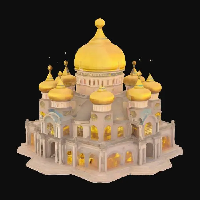 3D model for [Ukraine] St. Sophia's Cathedral in Kyiv as a cosmic starship #AroundTheWorld#