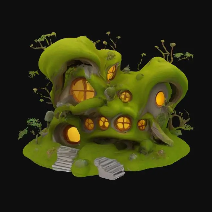 3D model for fantactic living building, biological house