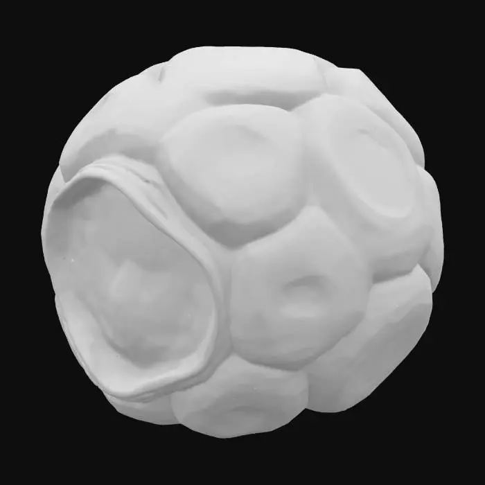 3D model for An alien organic structure called the "Creatissue Chamber", used to store and preserve living tissue. Inspired by eggs, embryonic sacs, or fleshy pods. The building has smooth, rounded surfaces and protective layered shells. No leaves, vines, or spiky elements. Built for simple low-poly conversion. A few softly glowing spots or subtle textures hint at biological content inside. Sci-Fi, Stylized, Organic, Game Assets