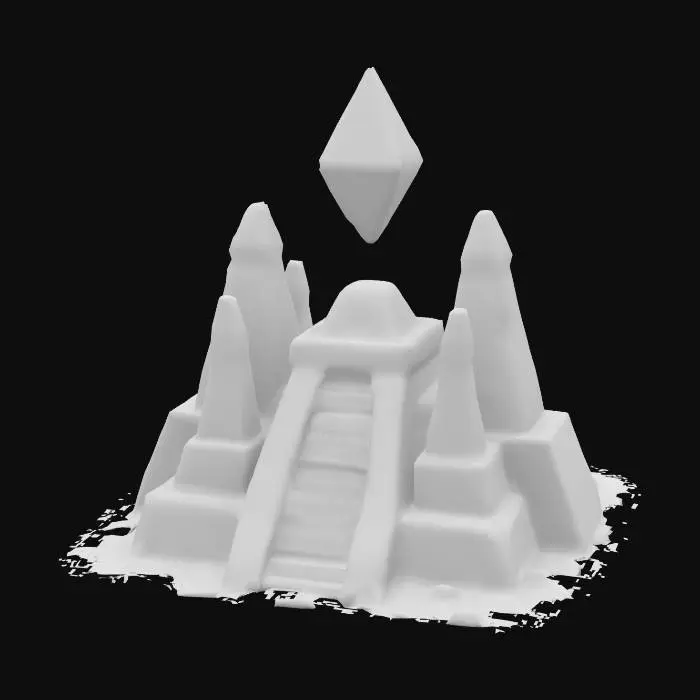3D model for Ancient Crystal Shrine, #arch#