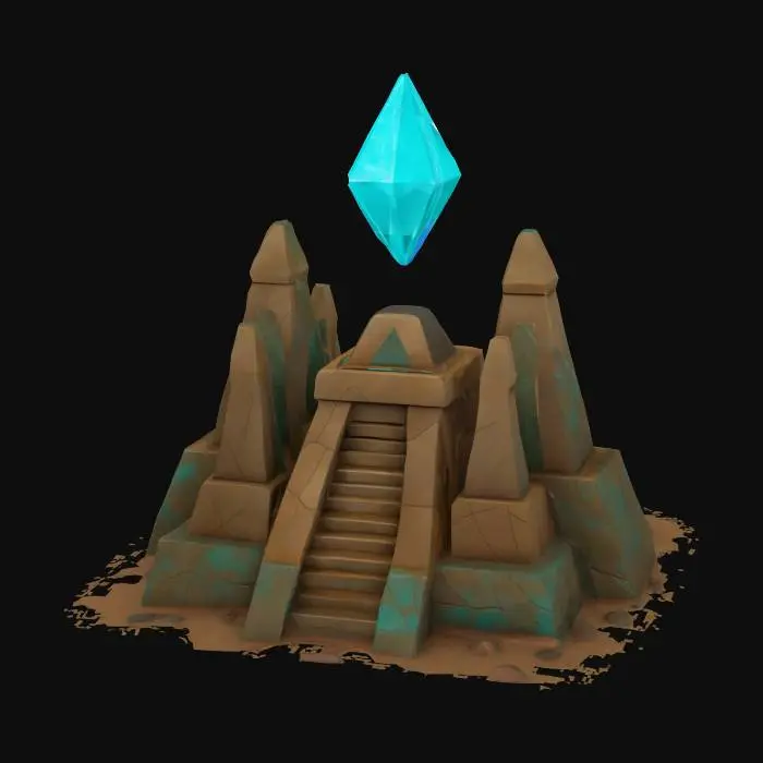 3D model for Ancient Crystal Shrine, #arch#