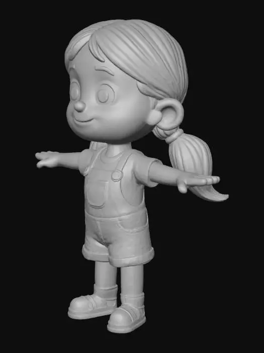 3D model for Playful Pigtails