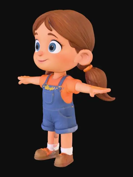 3D model for Playful Pigtails
